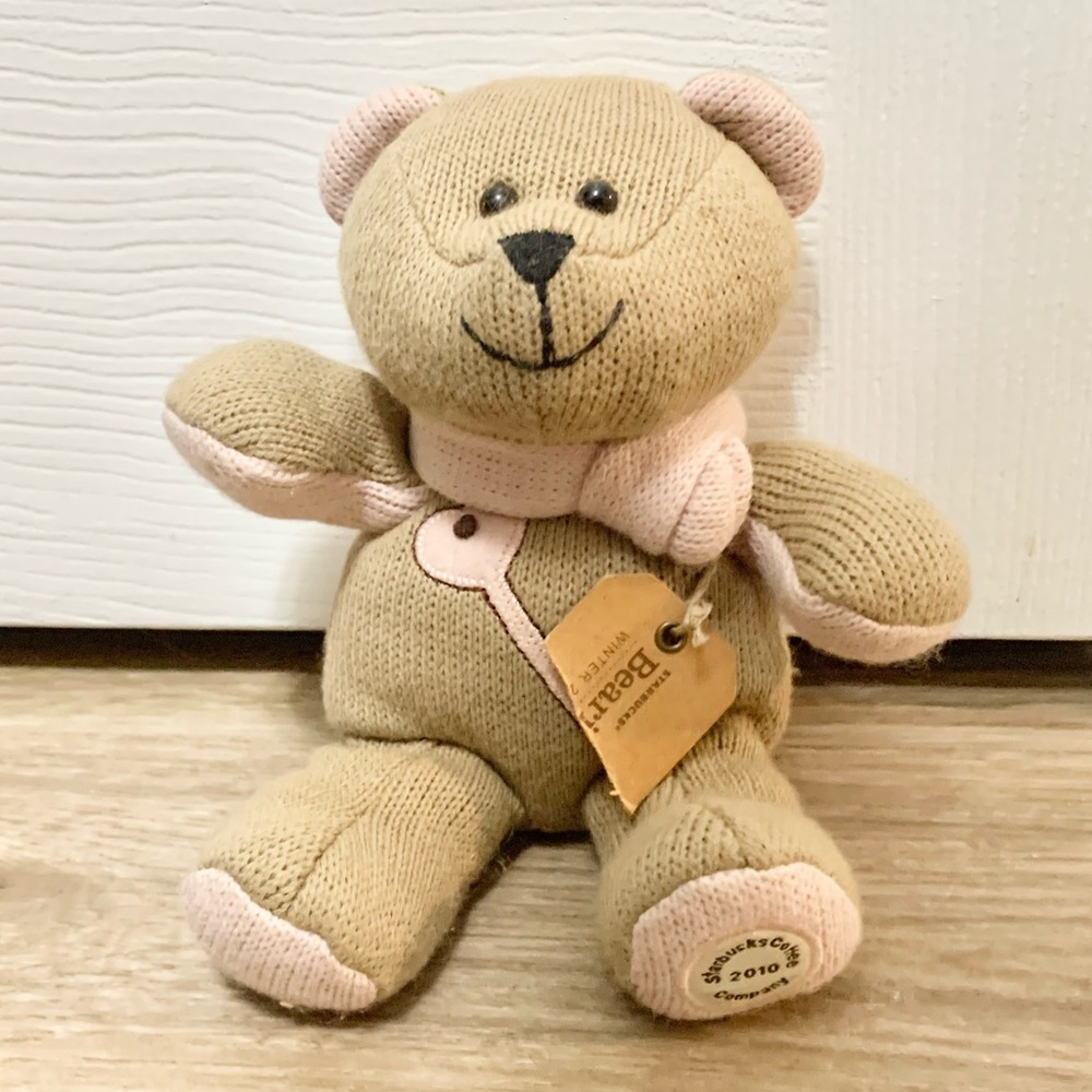 Starbucks Plush Beanie Bear 2010 Key to my Heart 89th Edition Bearista 8” NEW